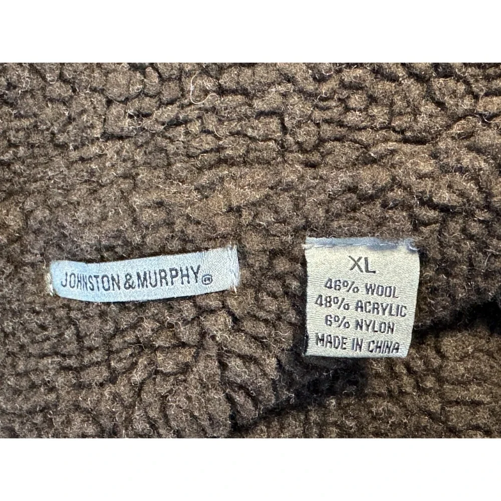 Johnston & Murphy Wool Fisherman Cardigan Mens XL Sherpa Heavyweight Jacket‎